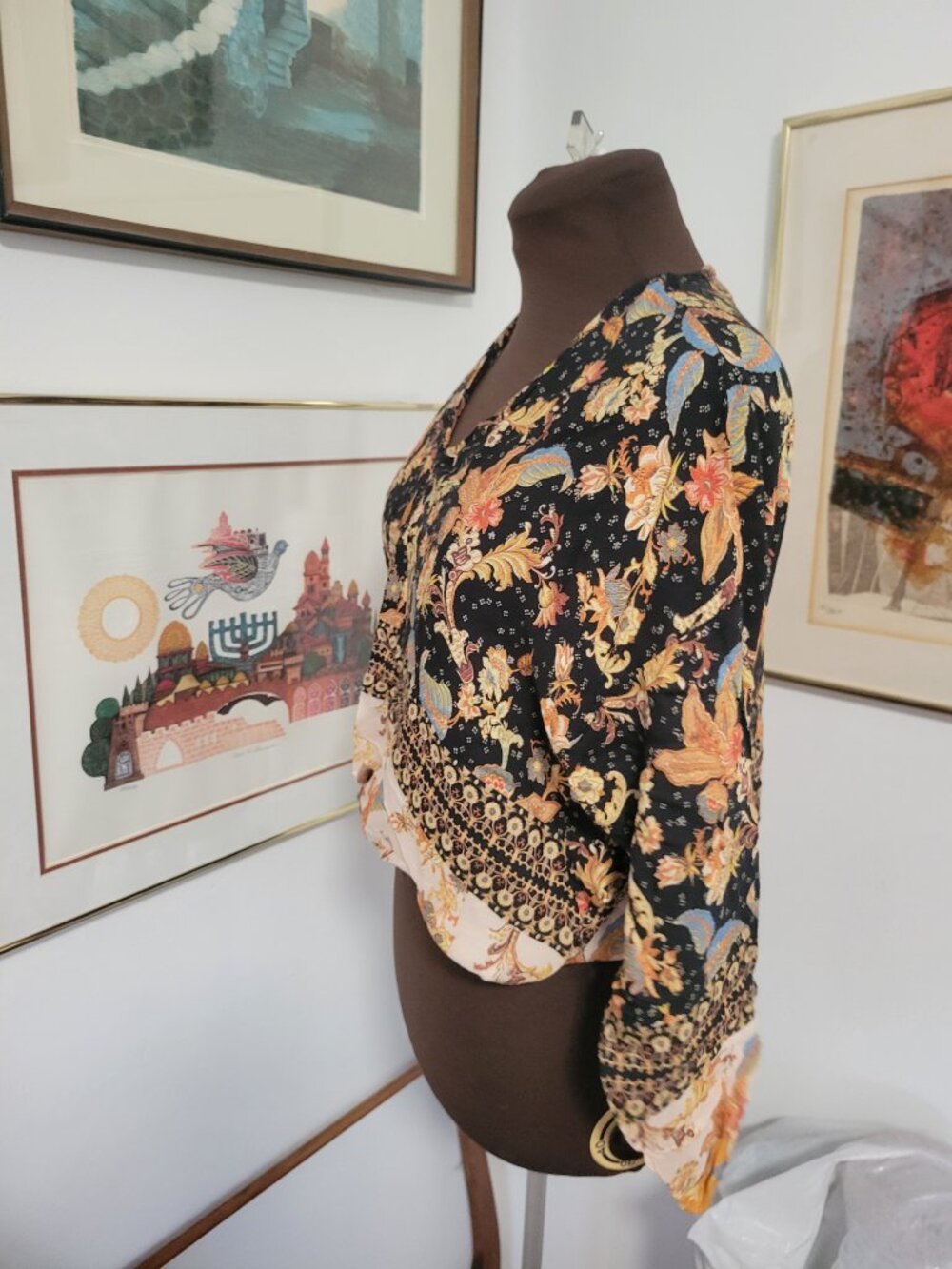Desigual Spanish Designer Boho Chic Blouse Size S - Picture 3 of 5